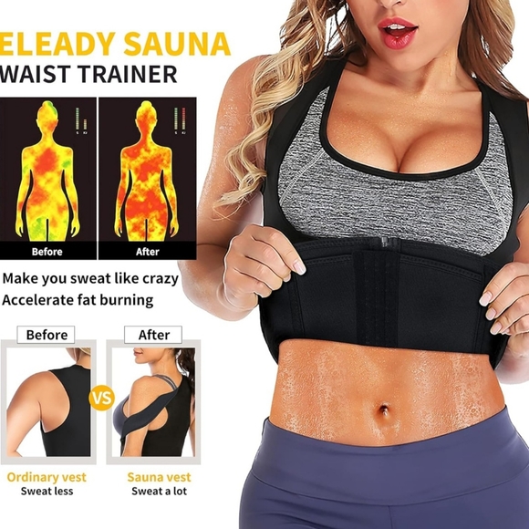 Eleady sweat waist trainer for women size Large(weight loss sauna suit)brand new - Picture 2 of 5